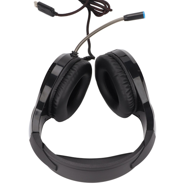 PS5 PC Brusreducerande Stereo Gaming Headset med Mikrofon, LED-Ljus, Mjuka Öronkuddar, Över-Örat USB-Kablad Hörlurar för Upplevelserik Spelupplevelse