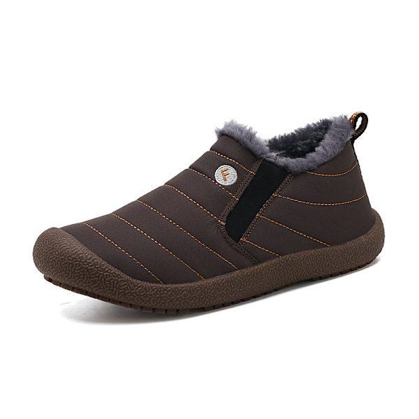 Män Snö Ankelstövlar Fodrade Utomhus Varma Skor Grey 44