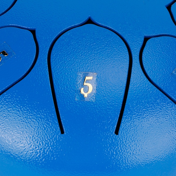 Eterisk 6 tum Hand Pan Trumma 8-toner Percussioninstrument med Trumstick, Blå 8-tons Tungtrumma för Meditation och Avkoppling