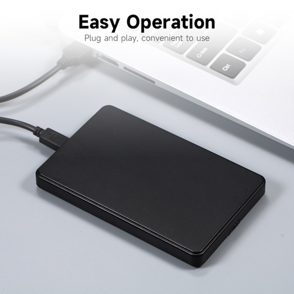 Portabel 750GB USB3.0 & USB3.1 Hög Hastighet Mobil Hårddisk, Stor Kapacitet Stötsäker Extern Hårddisk, Plug and Play, Svart
