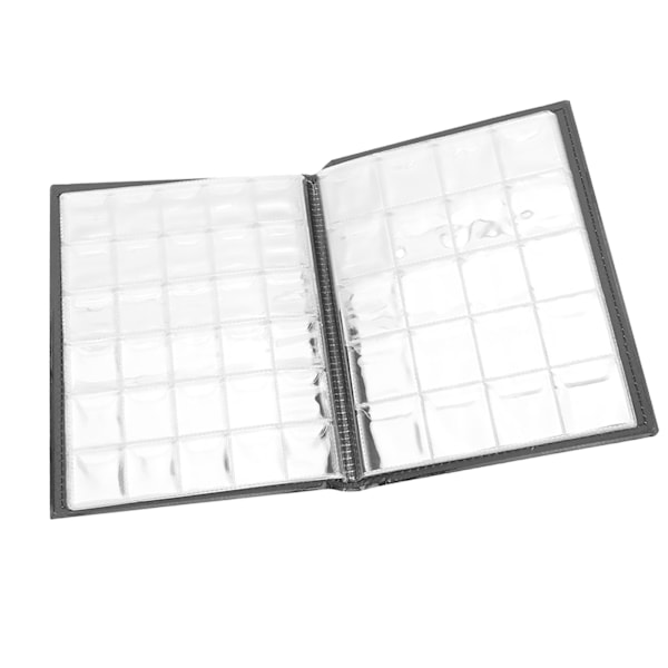 250-fickigt Myntalbum Myntsamlingsbok Samlingshållare, 10-sidigt Tjockt Hållbart Brun Läderliknande Album för Myntförvaring och Organisation