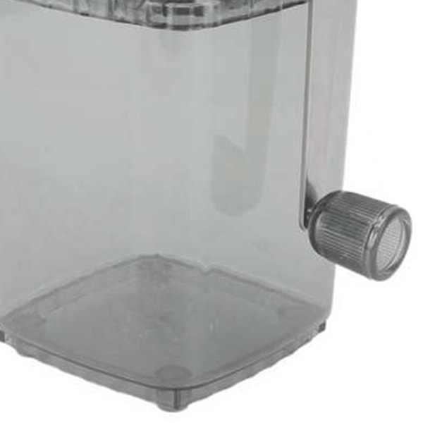 Bärbar Handvevad Iskrossare 1.25L Manuell Shaved Ice Chopper för Hem, Utomhuscamping, Transparent Svart