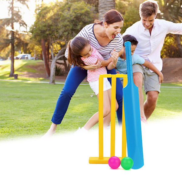 Cricketset för barn, inomhus och utomhus, interaktivt sportleksak för föräldrar och barn, lätt att spela och lära sig cricketfärdigheter, perfekt för barns utveckling och kul