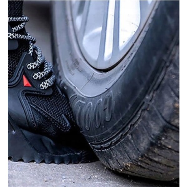 Isolerade skyddsskor för män Andas Mesh Anti-Smash Anti-Puncture Ståltå Arbetsskor, lätta, halkfria praktiska skor 36