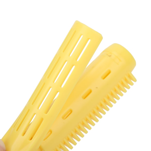Tjocka Hårcurlingsrullar, 2 st Naturligt Hårcurlingsklämma, Fluffig Volumiserande Curlingsstylingverktyg med Hårclips för Kvinnor, 2-pack Gult