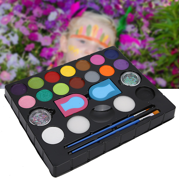 Ansiktsmålning Set för Barn, Glitterpulver och Kroppsmålning Pigment Kit för Barns DIY Kosmetik, Konst och Hantverk Verktygsset