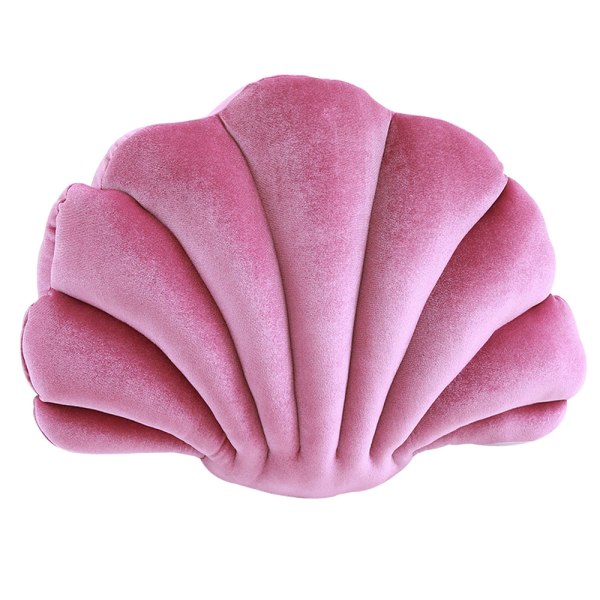 Sea Beach Pilgrimsmussla Shell Bäddsoffa Kudde Dekoration Lyx Shell Fylld Kudde För Sovrum Living rosa