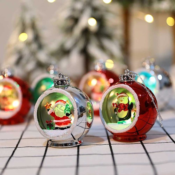 Jul LED-Hängande Dekorationer Tomte Snögubbe för Semesterdekorationer, Festlig Semesterdekoration, Julgåvor