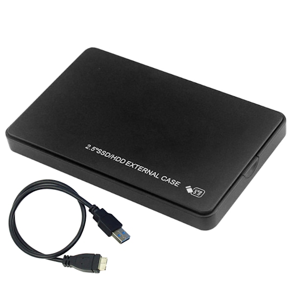 2,5 tums USB 3.0 SATA HDD SSD Extern Hårddiskhölje 5 Gbps för Bärbar Dator Stationär Dator Mobil Extern Väska