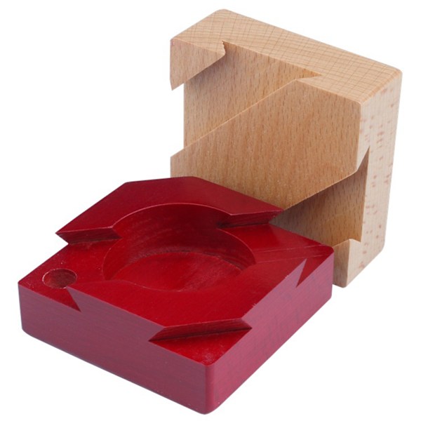 Miniatyr 3D Träpusselbox Hjärnteaser Hemlig Fack Låda Leksak för Barn och Vuxna, Bärbar Hjärnpussel Utmaning