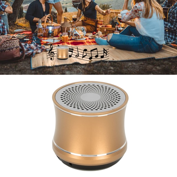 Vattentät Mini Bluetooth-högtalare IP67 Bärbar Trådlös Högtalare med Basradiator Automatisk Anslutning Guld för Duschrum Cykel Bil