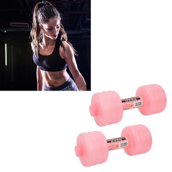 Justerbara Vattenfyllda Hantlar 2-pack Hemma Gym Utrustning för Kroppsformning, Rosa Färg, Hållbar och Justerbar Vikt