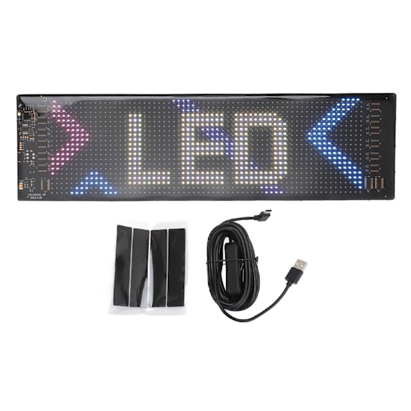 Professionell LED-skylt för bil 13,7x4,0 tum Vattentät Flexibel Programmerbar LED-matrispanel för bilfestdekorationer