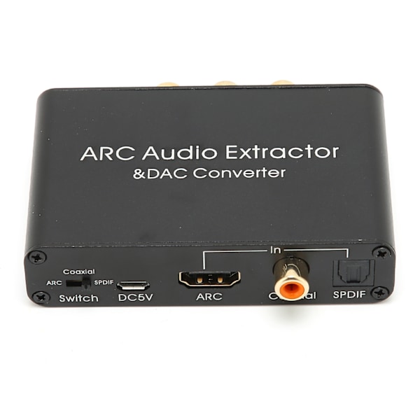 HD till Analog Ljudkonverterare ARC Extraktor för HDTV DVD med Digital till Analog DAC-konverterare, Stöd för Flera Format för Högkvalitativ Ljudutgång