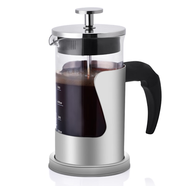 304 Rostfritt Stål & Glas Fransk Press Kaffe & Te Maker 350ML Värmebeständig Dubbelväggad Isolerad Kan för Varma & Kalla Drycker