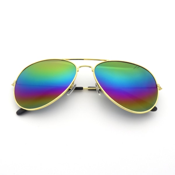 FULL SPEGEL Aviator solglasögon i metall yellow