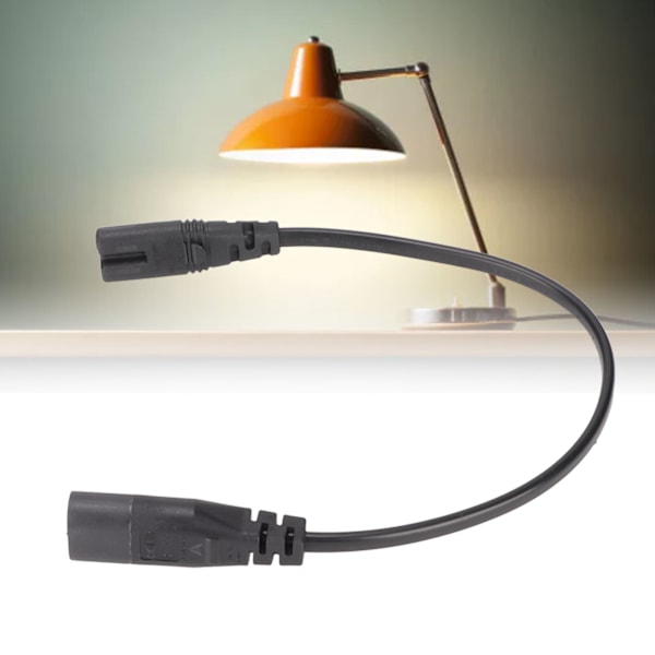 IEC320 C8 till C7 Förlängningskabeladapter 0,3m/1,0ft, Laptop Ljudlåda LCD-skärm Skrivare Strömförlängningskabel