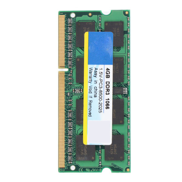 DDR3 4GB 1066MHz PC3-8500 RAM-minne 204PIN 1.5V Kompatibel med Laptop Notebook PC-datorer