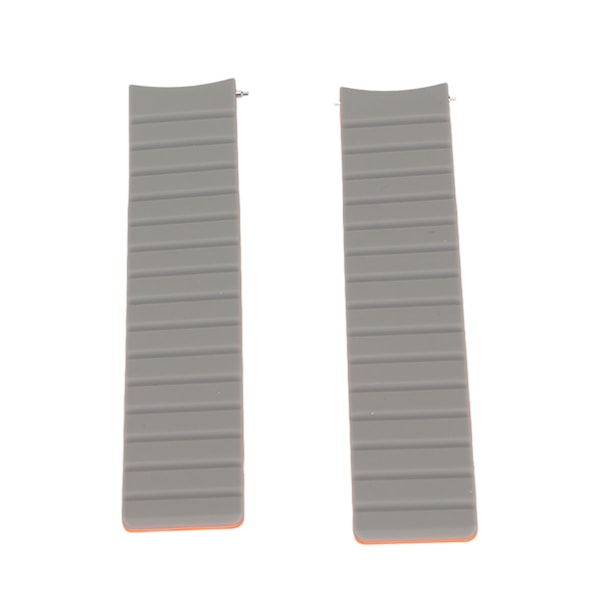Universellt Magnetiskt Armbandsur Rem för Amazfit GTR 3 3 Pro 22mm, Silikonband för Män & Kvinnor, Grå & Orange, 2-pack