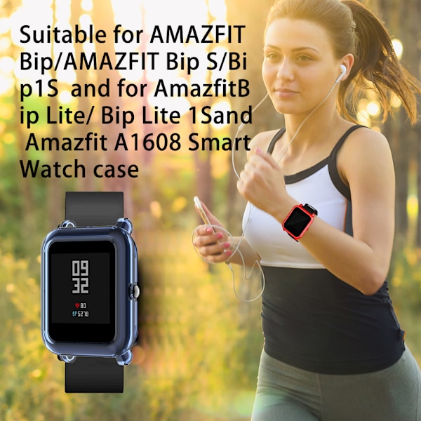 Kompatibelt Smartwatch-fodral för AMAZFIT Bip Bip S Bip 1S Bip Lite 1S A1608 - Ultratunt, klart skyddande skal, hållbart TPU för långvarigt skydd