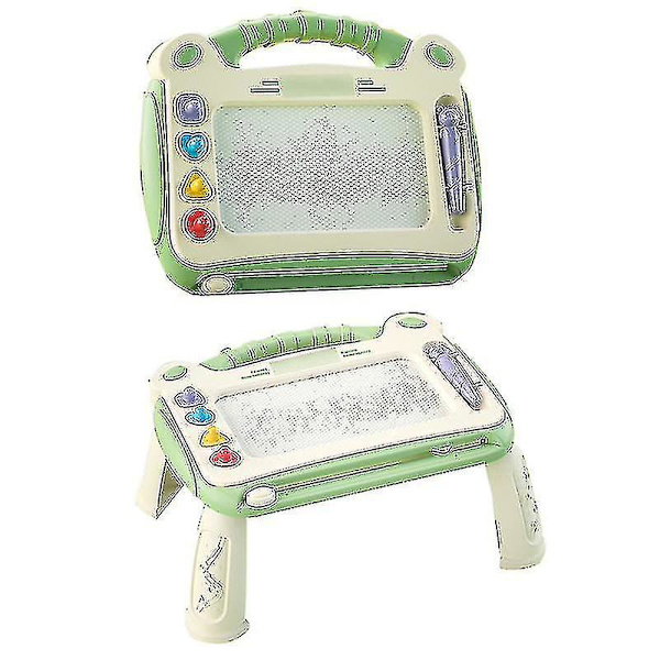 Magnetisk Rittavla för Barn Graffititavla Leksaker för Bebisar Pojkleksaker Klotter Skissblock Utbildande Förskoleinlärning Födelsedag för 2-4 År Gamla Green Board Table
