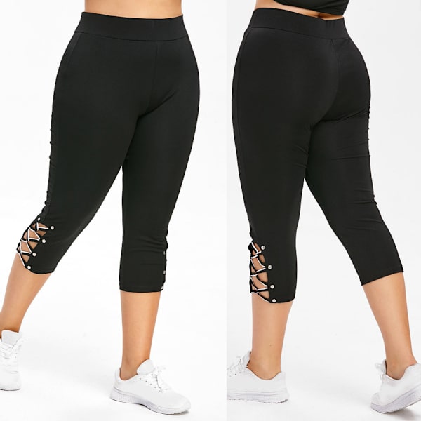 Dam Plus Size Badbyxor Långa Badshorts Högmidjade Badbyxor Magkontroll Badtights XL