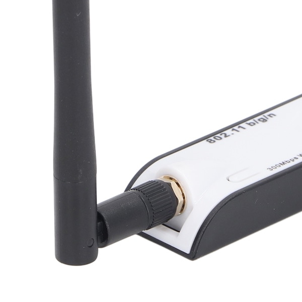 300 Mbps Trådlös USB WiFi-adapter med antenn, IEEE 802.11b/g/n, pålitlig anslutning för hemmakontor och stationära datorer, USB WiFi-dongel för Windows