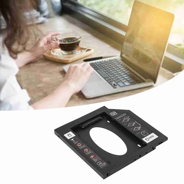 2,5 tum SATA till SATA HDD Caddy Bay Allmän 9,5 mm Laptop Hårddiskbricka Skydd för CD DVD ROM-Drivplats