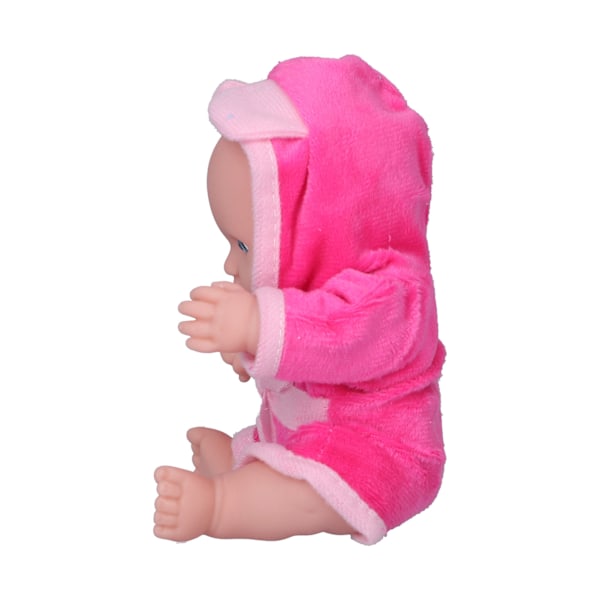 Nyfödd Reborn Babydocka 8 tum Realistisk Mjuk Kropp Simulering med Ros Röd Klänning, Mysig och Realistisk för Rollspel och Presentgivning