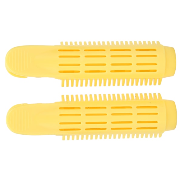 Tjocka Hårcurlingsrullar, 2 st Naturligt Hårcurlingsklämma, Fluffig Volumiserande Curlingsstylingverktyg med Hårclips för Kvinnor, 2-pack Gult