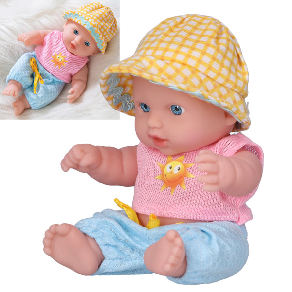 8 Tums Reborn Babydocka Full Body Vinyl Mjuk Nyfödd Babyflicka Dockor Livsliknande Rosa Realistiska Babydockor för Samlare och Presentgivning