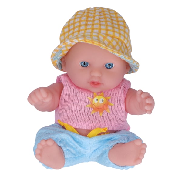 8 Tums Reborn Babydocka Full Body Vinyl Mjuk Nyfödd Babyflicka Dockor Livsliknande Rosa Realistiska Babydockor för Samlare och Presentgivning