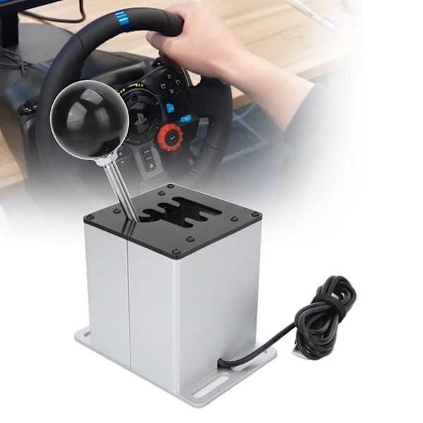 Logitech G29 G27 G25 PC USB Växelspak för Simracing, Kompatibel med ATS ETS Dust WRC, USB H Växelspak för Realistisk Körningsupplevelse
