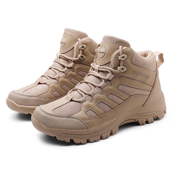 Men's Outdoor Army Tactical Boots Vattentäta Sneakers Vandringsskor Army Boots sand 39