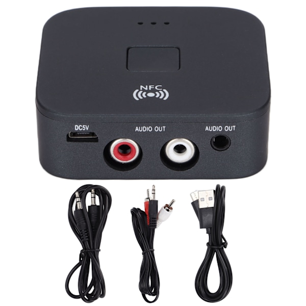 Trådlös Bluetooth 5.0 RCA-ljudmottagare 3,5 mm port-adapter för hemmabiosystem, bilstereo, hörlurar - Uppgradering
