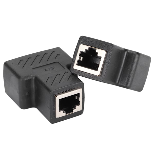 2-vägs RJ45 Ethernet-delare 1 till 2 vägar Ethernet-switch för router TV-box dator videokamera, 2-pack RJ45 Ethernet-förlängare
