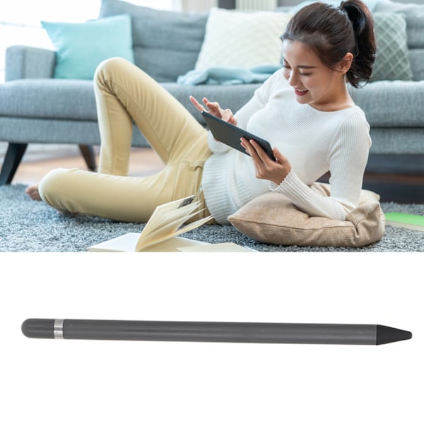 Grå Färgglada Pekstift för Telefon & Surfplattor, Noggrann Tyst Skrivupplevelse, Fibertopp, Repskydd, Kompatibel med Pekskärm Enheter