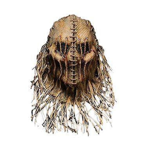 Läskig Halloween Fågelskrämma Mask Full Head Cosplay Skräck Fest Prop Fancy Dress Up Scarecrow C