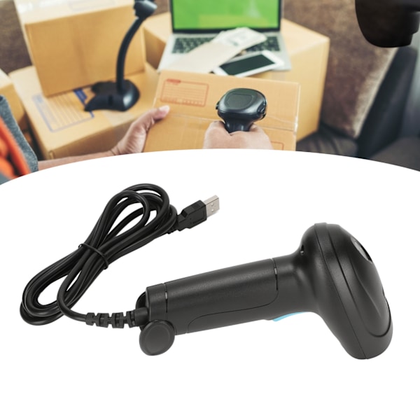 Portabel IP54 Vattentät 1D 2D Streckkodsläsare, Ergonomisk USB-design för snabb och effektiv skanning