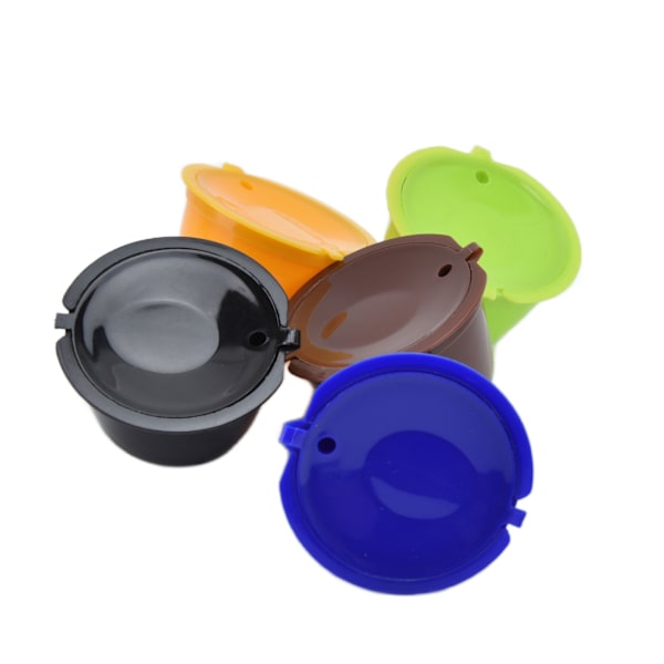 Dolce Gusto Kompatibla Återanvändbara Kaffepods 5 st 50ml Återfyllningsbara Kapslar med Sked för Bekväm Användning