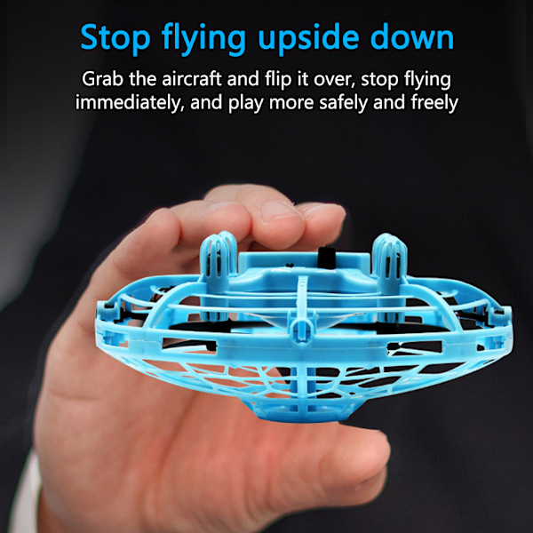 Mini Handdriven Inomhusflygande Drone för Barn, LED UFO Leksak med USB Laddningsbart Batteri, Födelsedagspresent för Pojkar och Flickor