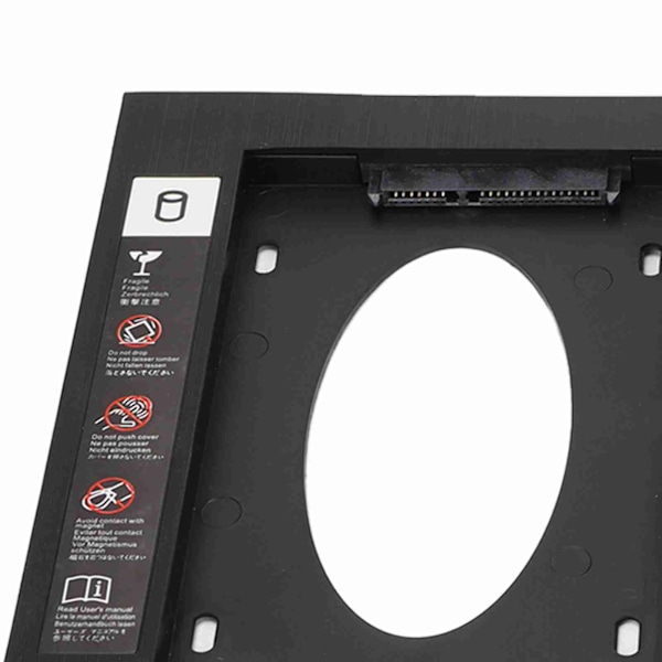2,5 tum SATA till SATA HDD Caddy Bay Allmän 9,5 mm Laptop Hårddiskbricka Skydd för CD DVD ROM-Drivplats