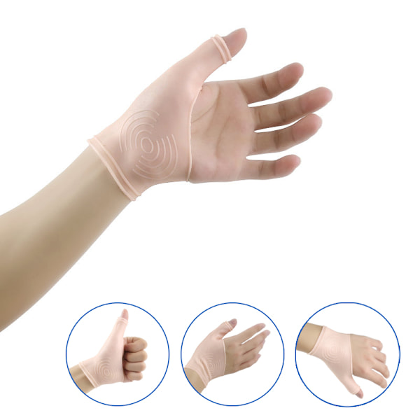 Artrit-Handskar Handleds-Tumme-Stöd för Karpaltunnelsyndrom, 1 Par Gel Silikon Handledsstöd för Dator Skrivning och Tendinit Smärtlindring