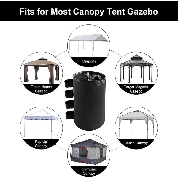 Canopy Weight Bags Vattenviktsväska, tält vindtät och fast vattenpåse, perfekt för pop-up baldakin tält Gazebo 1st 40l