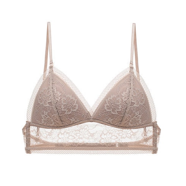 Låg rygg behåar för kvinnor - Seamless Wire Free Bralette rygglösa BH vit L