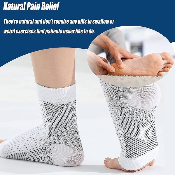 5 par lugnande strumpor för neuropati Smärtlindring vid sänggåendet lugna strumpor Trötthet Kompression Fotärm Stödbygel Sockdi Man Jia XL