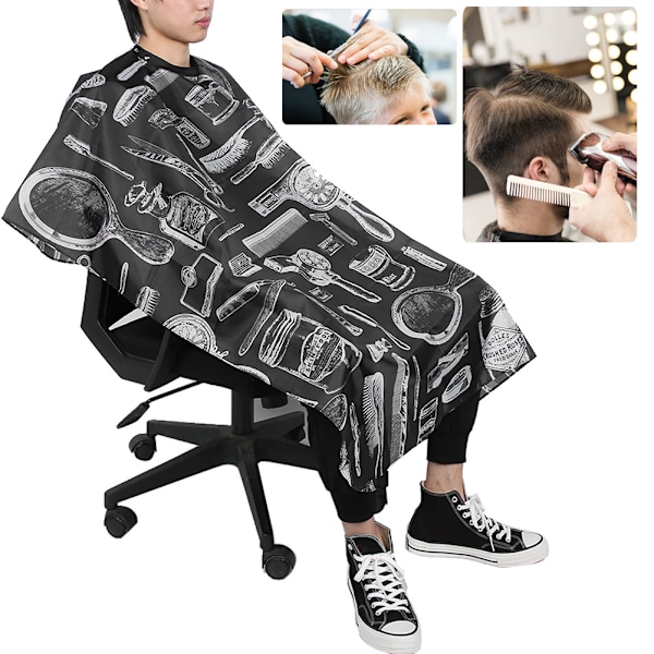 Professionell Frisörförkläde 140x120cm, Hållbart Frisörkläde för Salong Styling Färgning Klippning