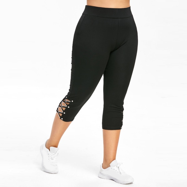 Dam Plus Size Badbyxor Långa Badshorts Högmidjade Badbyxor Magkontroll Badtights 4XL
