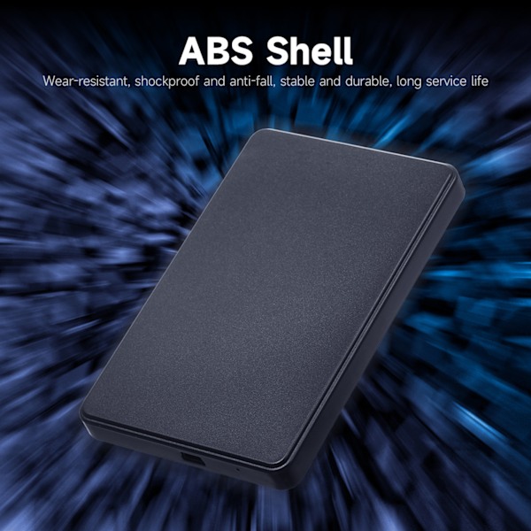 Portabel 750GB USB3.0 & USB3.1 Hög Hastighet Mobil Hårddisk, Stor Kapacitet Stötsäker Extern Hårddisk, Plug and Play, Svart