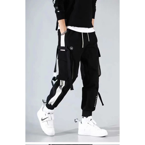 Hip Hop byxor Lös joggingbyxor för män med print Streetwear Harem Byxor Kläder Ankellängd Byxor Harajuku Sport Casual L